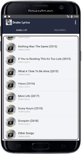 Drake Lyrics - Offline screenshot 4
