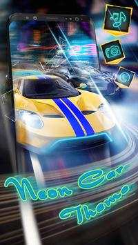 Neon Yellow Car Theme screenshot 1