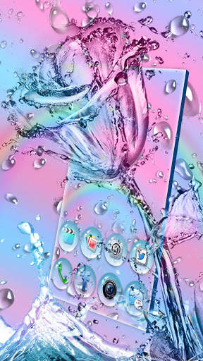 Tema, Wallpaper, ikon Rainbow Waterdrop screenshot 3