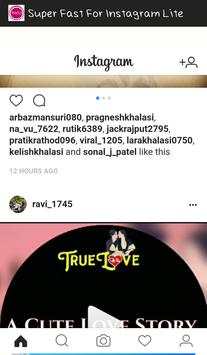 Super Fast For Instagram Lite screenshot 1