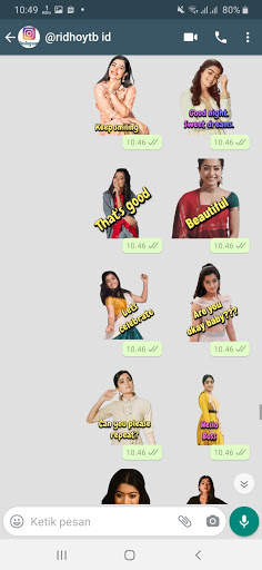 Sticker Wa Rashmika Mandanna WAStickerApps screenshot 7