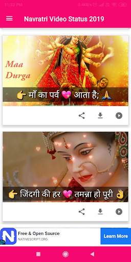 Navratri Video Status 2020 : New Mata Rani Status screenshot 4