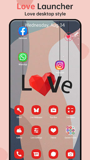 Love Launcher: lovely launcher screenshot 1
