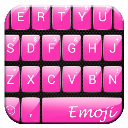 Gloss Pink Emoji Keyboard 100