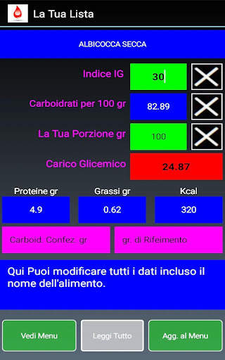 Indice & Carico Glicemico Lite screenshot 18