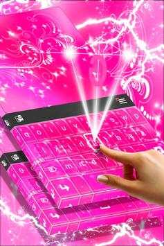 Pink Girly Keyboard Theme скриншот 2