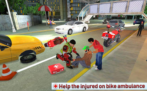 Bike Rescue Driver Ambulance Game screenshot 4