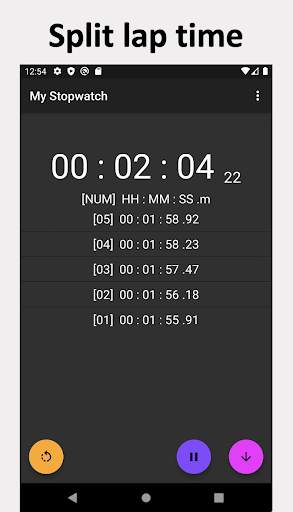 My Stopwatch - simple stopwatch screenshot 2