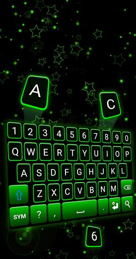 Green Neon Keyboard स्क्रीनशॉट 1