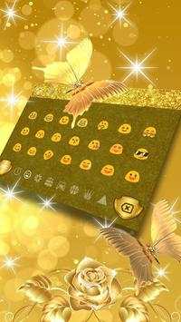 Luxury Golden Butterfly Keyboard Theme screenshot 4