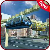 Futuristic Sky Train Driving New: City Train Game logo