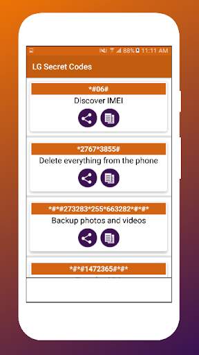 Secret Codes for LG Mobiles screenshot 2