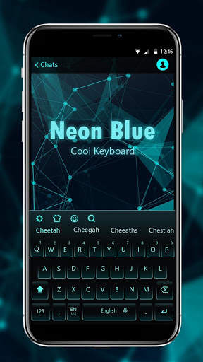 Live Neon Blue Keyboard screenshot 1