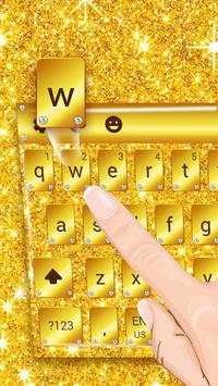 Gold Glitter Keyboard Theme screenshot 1