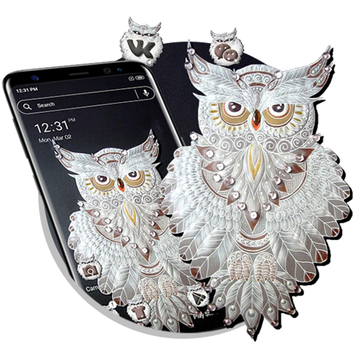 White Owl Launcher Theme icon