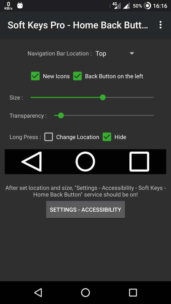 Soft Key Home Back Button (Button Navigation Bar) screenshot 1