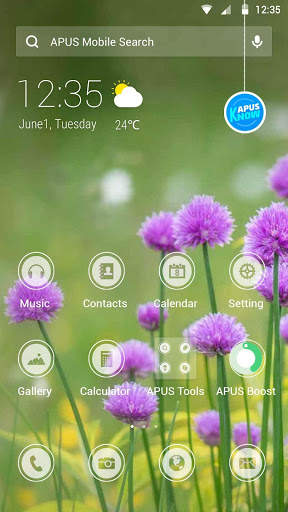 Flower-APUS Launcher theme screenshot 1