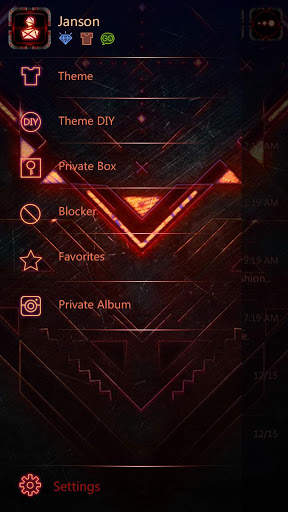 GO SMS PRO RED FORGE THEME screenshot 5