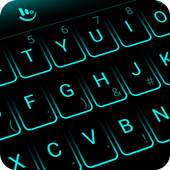Simple Neon Blue Future Tech Keyboard Theme 6.7.16.2019