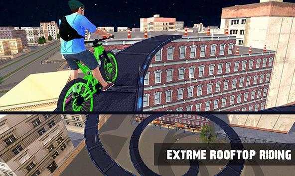 Rooftop BMX Bicycle Stunts screenshot 1