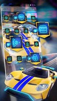 Neon Yellow Car Theme screenshot 3