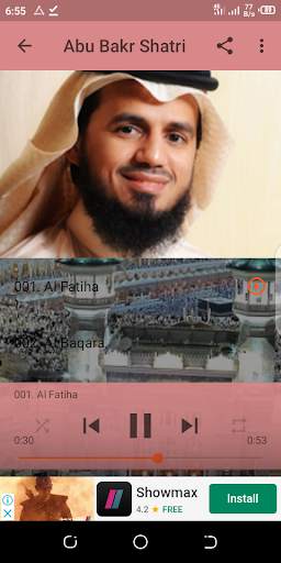 Abu Bakr Shatri MP3 Quran screenshot 2
