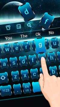 Modern Cool Blue Keyboard screenshot 1