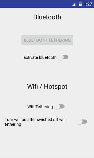 Wifi & Bluetooth Tethering screenshot 1