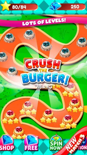 Crush The Burger ! Deluxe Match 3 Game screenshot 7