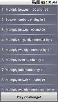 Fun Math Tricks Lite screenshot 1