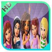 lego friends wallpaper HD logo