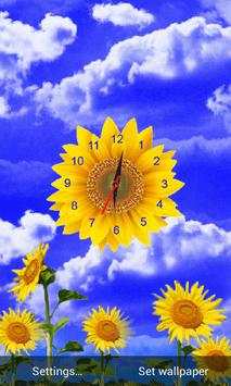 Sunflower Clock Live Wallpaper 3 تصوير الشاشة