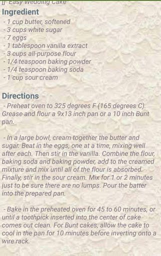 Wedding Cake Recipes Offline App screenshot 3