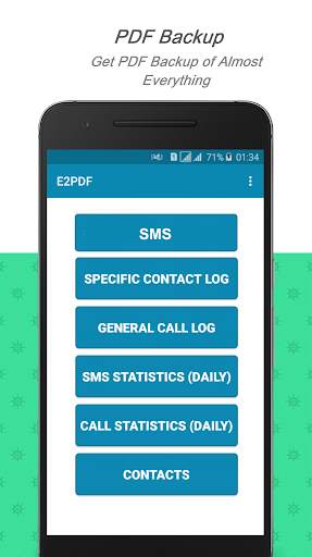 E2PDF SMS Call Backup Restore скриншот 5