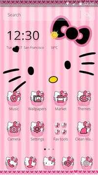 Hello Princess Kitty Pink Cute Cartoon Theme screenshot 5