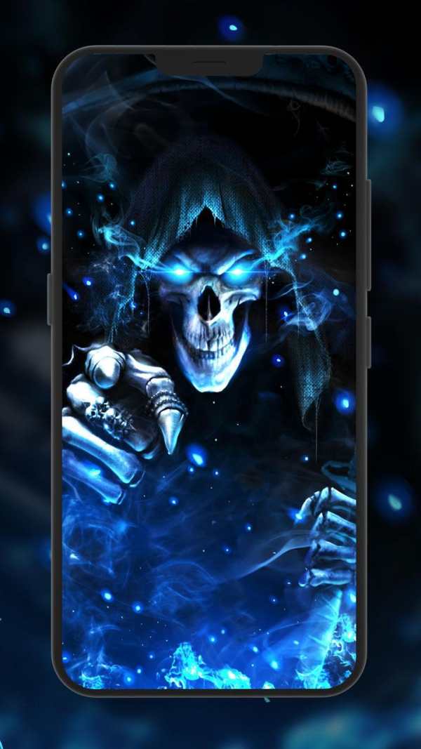 Flaming Grim Reaper Live Wallpaper screenshot 2