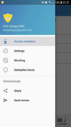 KVD AntiSpy, real-time monitoring, cam & mic block screenshot 2
