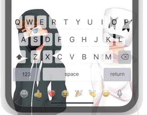 Keyboard Theme of Marshmellow and Alan Walker Cute screenshot 4