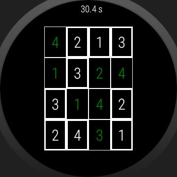 Sudoku Wear - Sudoku 4x4 for watch with Wear OS screenshot 9