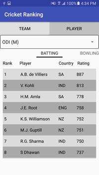 Cricket Ranking screenshot 2