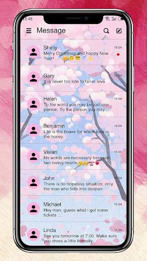Pink Dream - Free, customize Messenger & SMS theme screenshot 1