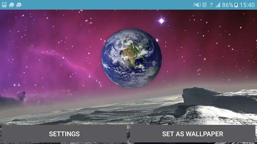 Space Landscape 3D wallpaper screenshot 5