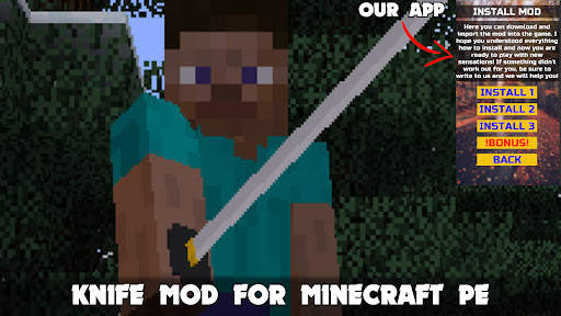 Knife Mod in Minecraft PE screenshot 4