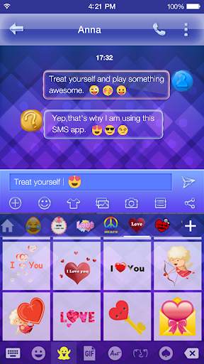 Purple Emoji Keyboard Wallpaper screenshot 2