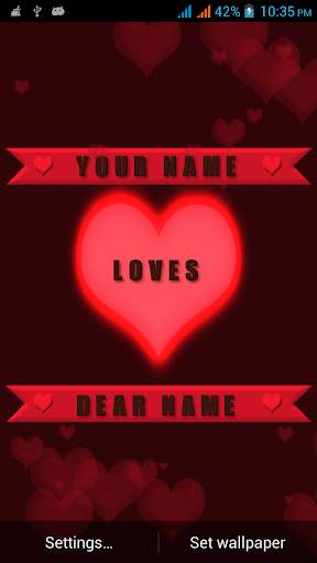 Valentine Name Live Wallpaper screenshot 5