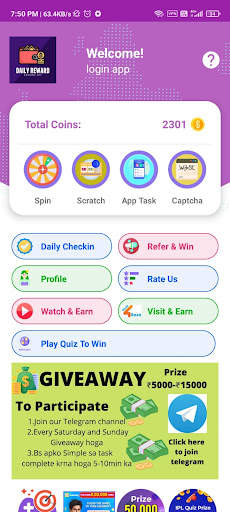 Daily Reward - Earning App screenshot 1