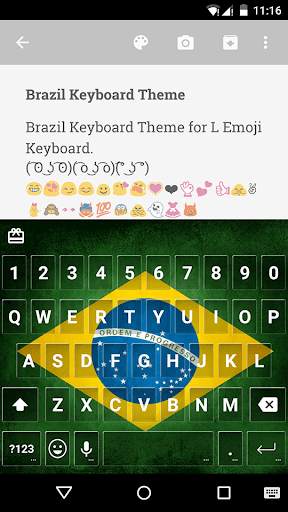 Brazil Keyboard Emoji Keyboard स्क्रीनशॉट 1