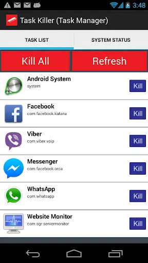 Task Killer (Task Manager) screenshot 1