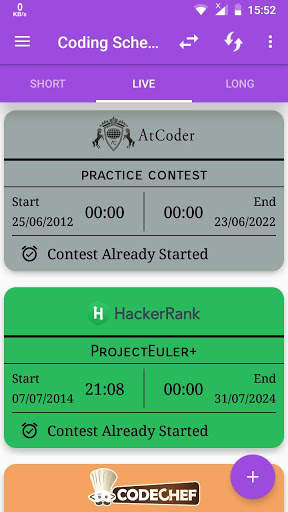 Coding Schedule स्क्रीनशॉट 2