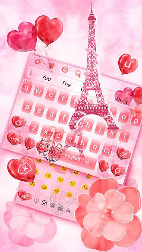 Red Love Eiffel Tower Theme screenshot 3